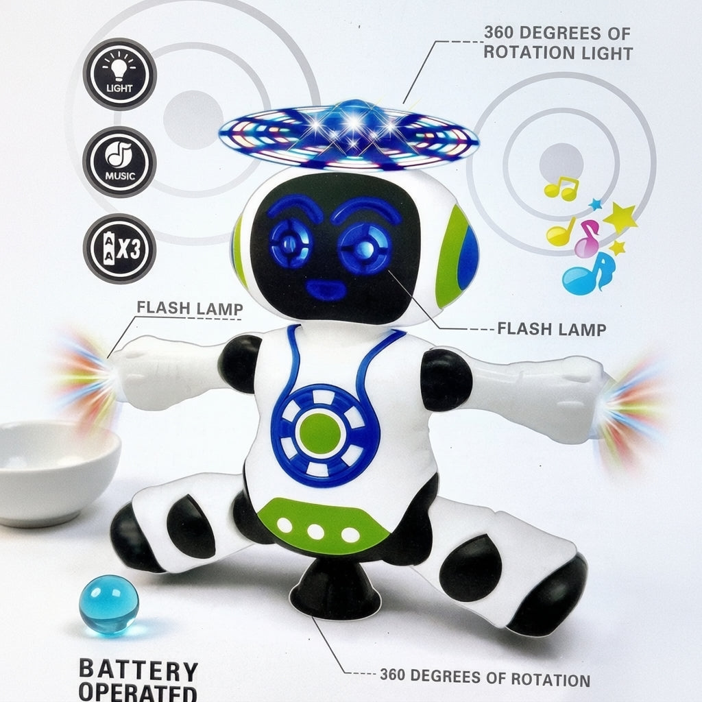 Dancing Robot With Lights & Speaker + 360 Degree Moving Function