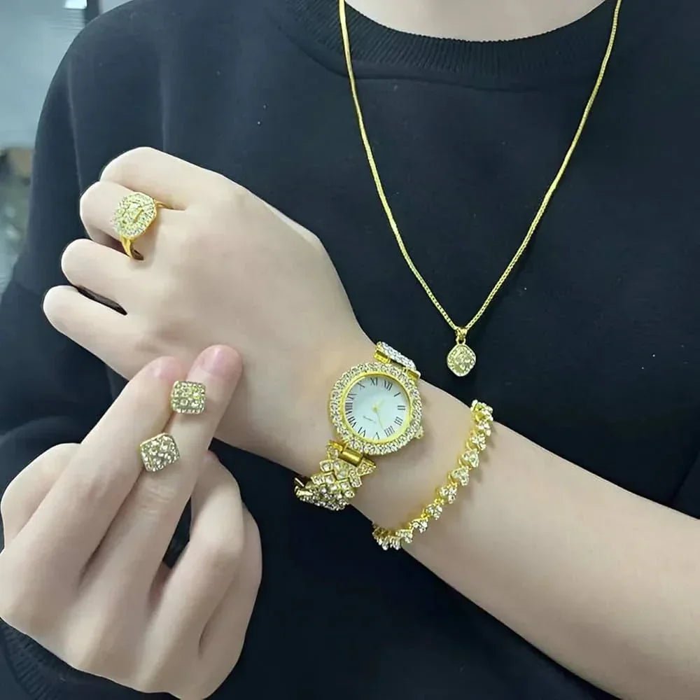 A58 Plus Smart Watch 5 in 1 With Jewelry Set - shopping-spot