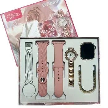 A58 Plus Smart Watch 5 in 1 With Jewelry Set - shopping-spot