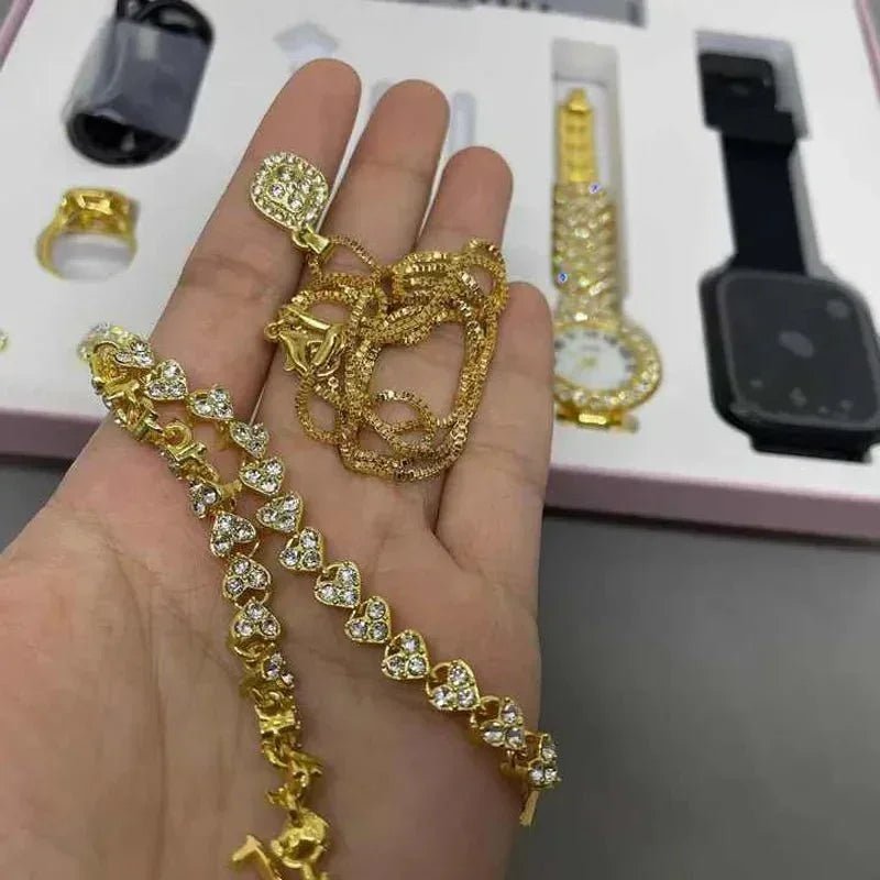 A58 Plus Smart Watch 5 in 1 With Jewelry Set - shopping-spot