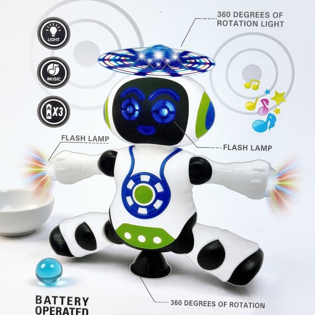 Dancing Robot With Lights & Speaker + 360 Degree Moving Function - shopping-spot