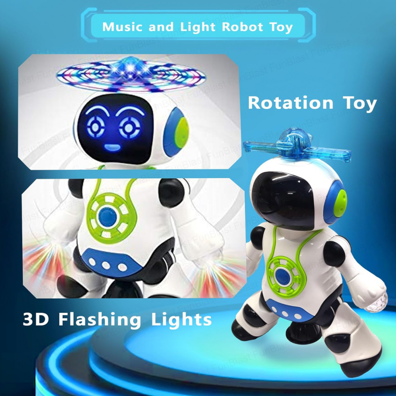 Dancing Robot With Lights & Speaker + 360 Degree Moving Function - shopping-spot