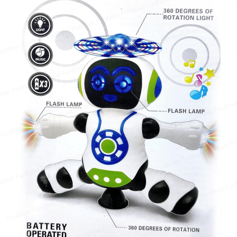 Dancing Robot With Lights & Speaker + 360 Degree Moving Function - shopping-spot
