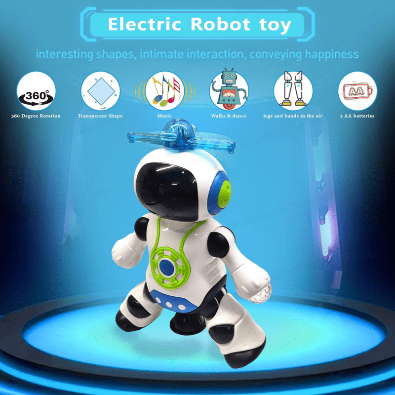 Dancing Robot With Lights & Speaker + 360 Degree Moving Function - shopping-spot