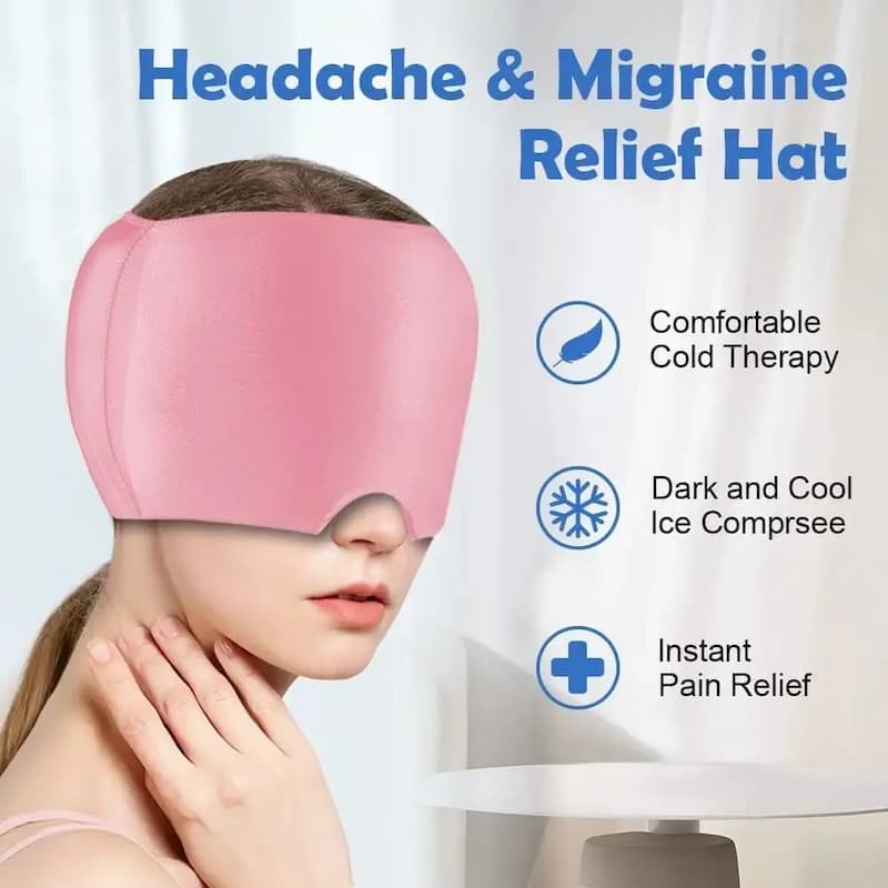 Headache Relief Gel Cap Hot Cold Therapy | Migraine, Tension, Stress, Sinus, & Puffy Eyes Pain Relief - shopping-spot
