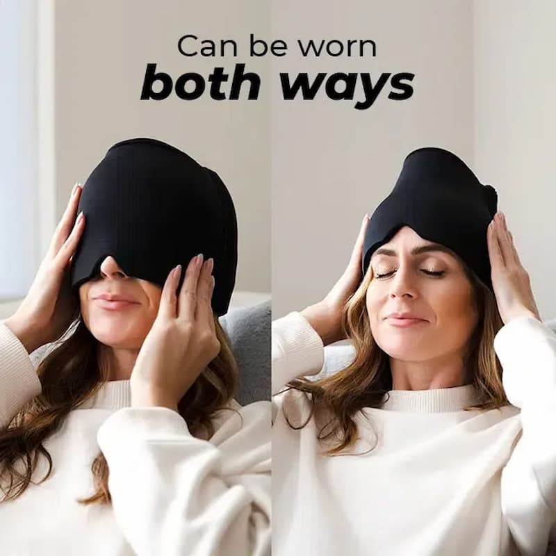 Headache Relief Gel Cap Hot Cold Therapy | Migraine, Tension, Stress, Sinus, & Puffy Eyes Pain Relief - shopping-spot