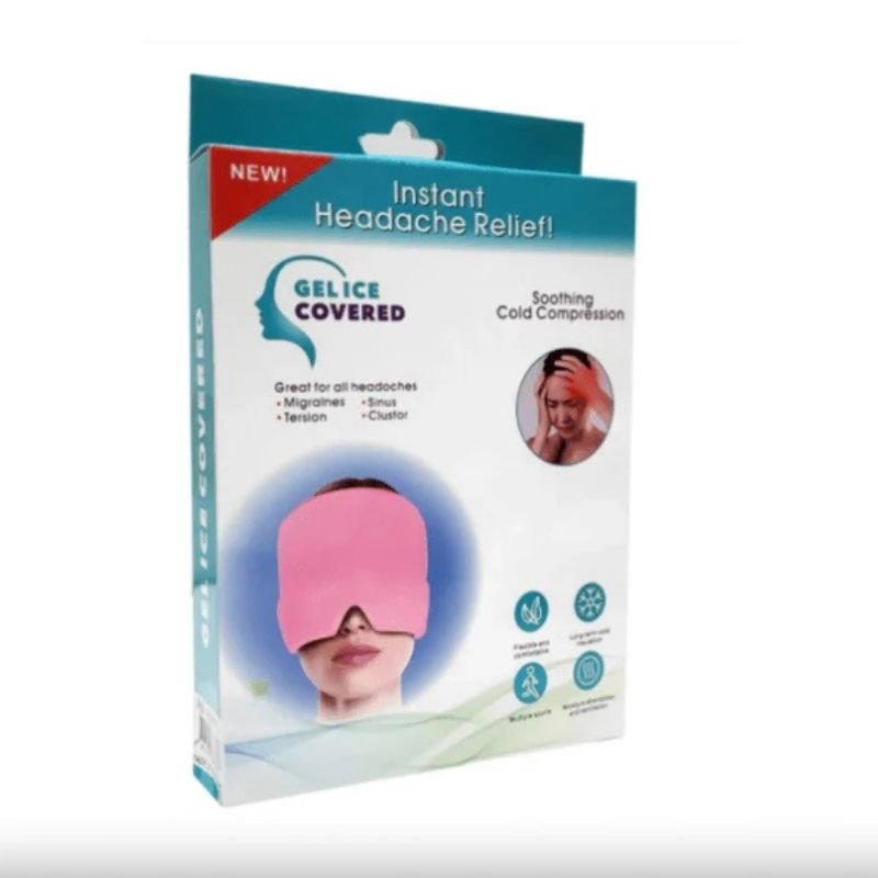 Headache Relief Gel Cap Hot Cold Therapy | Migraine, Tension, Stress, Sinus, & Puffy Eyes Pain Relief - shopping-spot