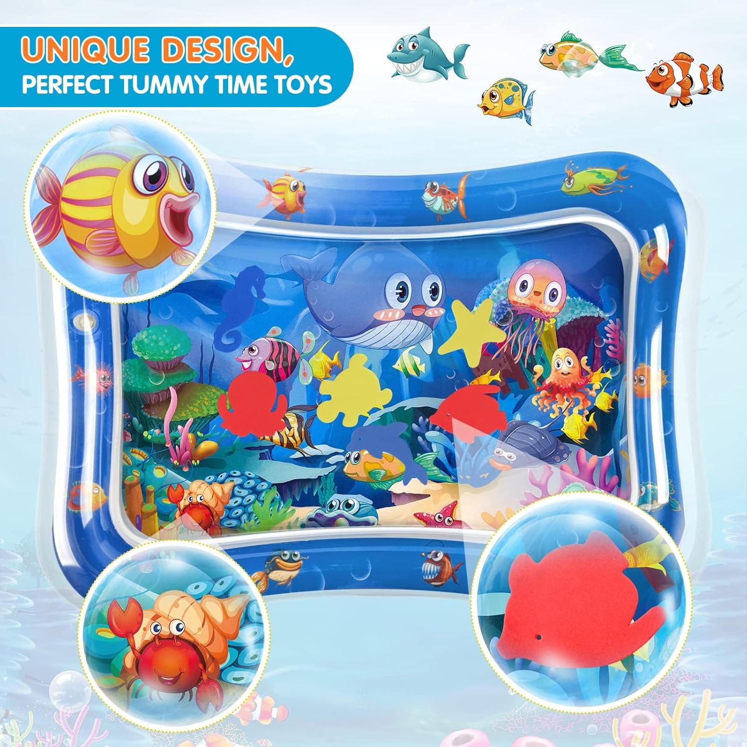 Inflatable Tummy Time Mat Premium Baby Water Play Mat - shopping-spot